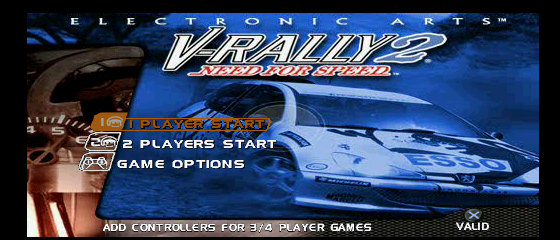 Need for Speed: V-Rally 2 Title Screen